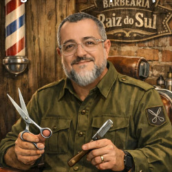 Logo Barbearia Raiz do Sul